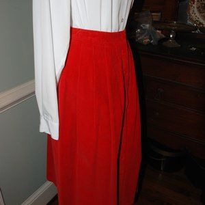 Fabulous Vintage Red Corduroy Skirt